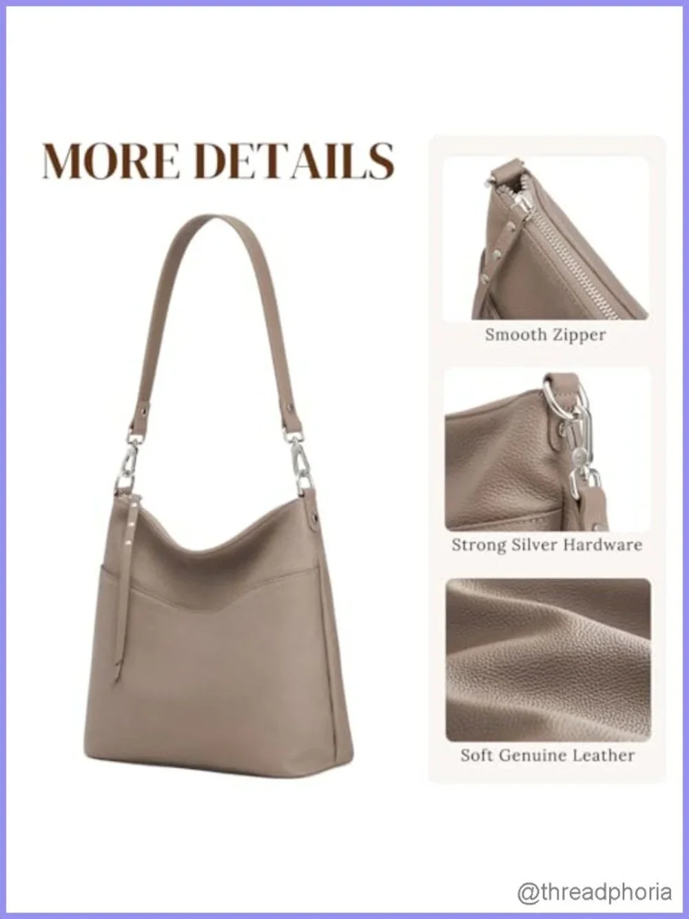Leather Tote Handbag Women Shoulder Crossbody Bag 2 Straps